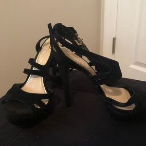 Jessica Simpson black suede heels